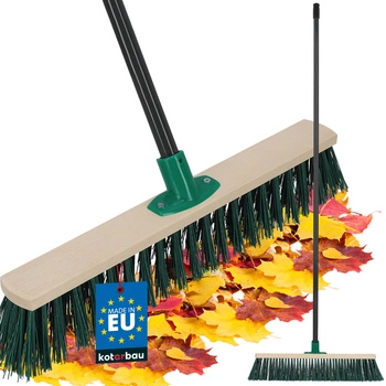 Kefa metla drevená nylon 50 cm + kovová rúčka