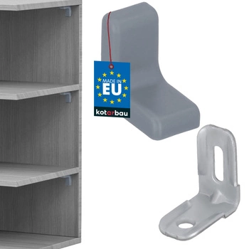 Nábytková uhlová konzola s uzáverom jaseň