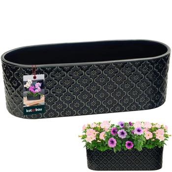 Obloukový keramický dekoratívny kvetináč elegantný kobaltový 12x37 cm