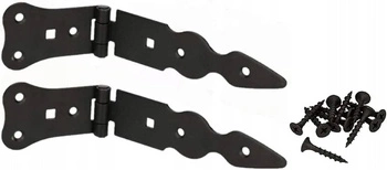 Úzky altánkový záves pre okenice a dvere čierny 150 mm sada 2 ks.