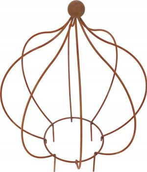 Figúrka ornament záhradná cibuľa kovová hrdza