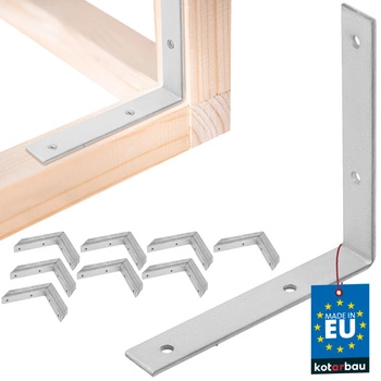 Tesársky uholník nerezový pozinkovaný 125x125x20 mm sada 100 ks.