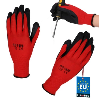 Pracovné rukavice dragon protišmykové potiahnuté latexom veľkosť 10