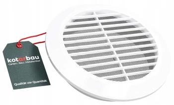 Vetracia mriežka okrúhla s mriežkou fi150 plastová - Farba biela