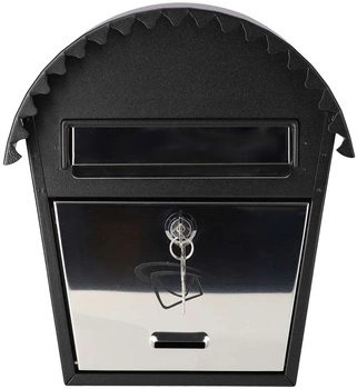 Čierna poštová schránka na noviny 277x170 oceľová poštová schránka
