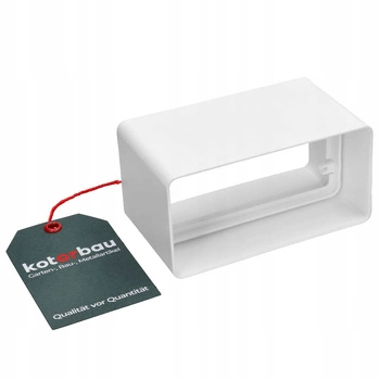 Konektor plochý kanálový konektor biely 110x55 mm