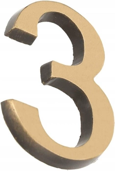 Číslo domu "3" číslo dverí 3d 5cm patina