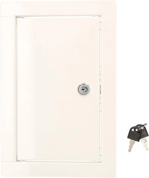 Oceľové kontrolné dvierka s bielymi kľúčmi 25x15 cm