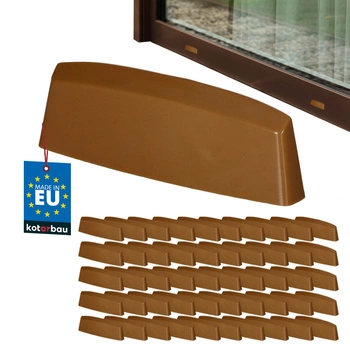 Zátka odvodnenia pre okná PVC dub 45 mm sada 50 ks.