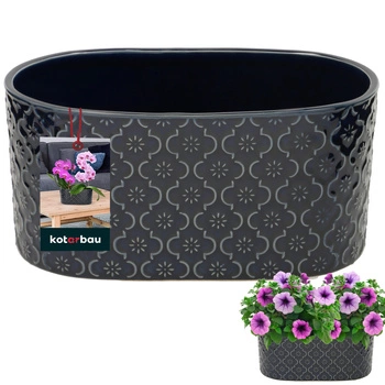 Obloukový keramický dekoratívny kvetináč elegantný kobaltový 12x25 cm