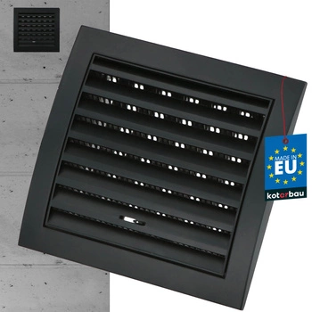 Ventilačná mriežka so sieťkou 150x150mm - Farba čierna