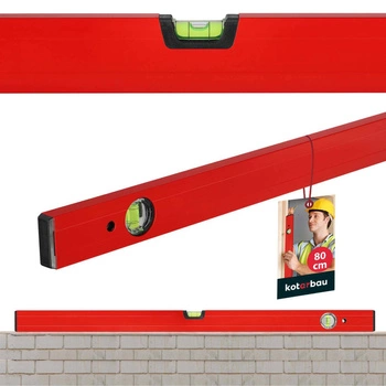 Vodováha hliníková stavebná červená 80 cm