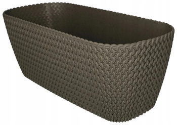 Kvetináč 400 mm balkónová oválna truhla - Farba šedá kamenná