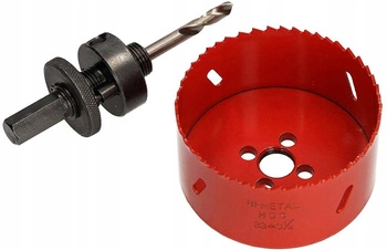 Bimetalová píla na diery 83 mm adaptér na frézovanie korunky