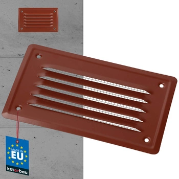 Komínová vetracia mriežka so sieťkou 165x100 tehla