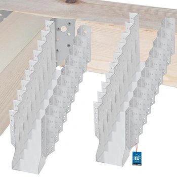 Vešiak na drevené trámy tesárske krokvové 100x200 mm sada 25 ks.