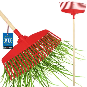 Hrable na lístie 48,5 cm s lakovanou drevenou násadou 1,5 m