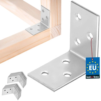 Tesársky uholník nerezový pozinkovaný 40x40x25 mm sada 25 ks.