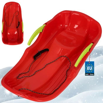 Sánky s brzdou šmykľavka zjazdová červená 79 cm