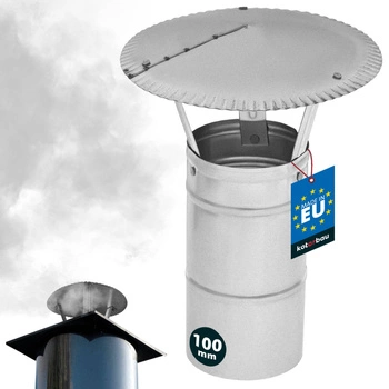 Dymová strieška pre komínovú rúru pozinkovaná ø100