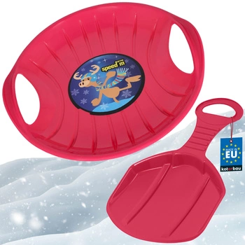 Sánky jablíčko šmykľavka na sánkovanie ružové sada 2 ks.