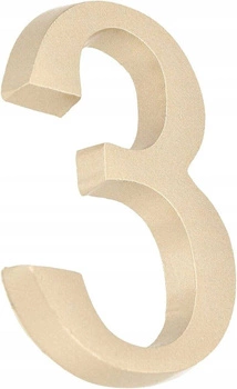 Číslo domu "3" číslo dverí 5 cm satén