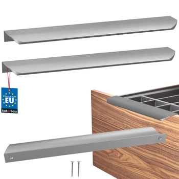 Úchyt nábytkový hliníkový strieborný 256/276 mm sada 2 ks.