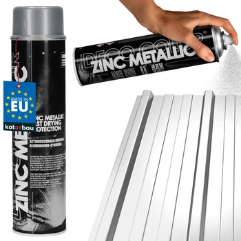 Lak v spreji kovový zinok hliníkový antikorózny strieborný 600 ml