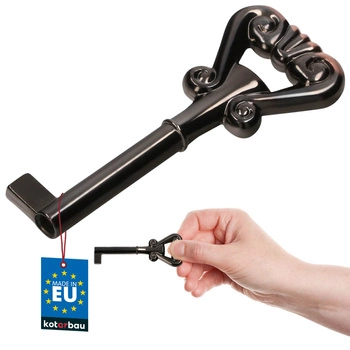 Kľúč na barový nábytok univerzálny dekoratívny retro čierny 7 cm