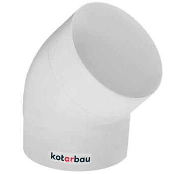 Ohyb kolena 45° ohyb ventilácie 100 abs