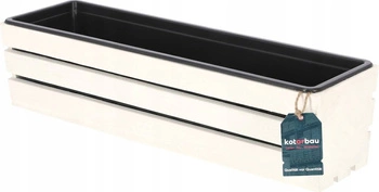 Balkónová skrinka drevená terasa kvety 60 cm vložka