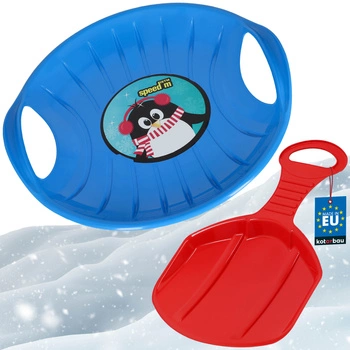 Sánky jablíčko na sánkovanie modré červené sada 2 ks.