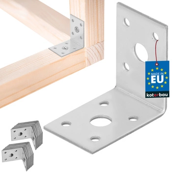 Tesársky uholník nerezový pozinkovaný 50x50x35 mm sada 25 ks.