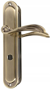 Kľučka na dvere wc dlhá rozeta 72 mm patina dvere