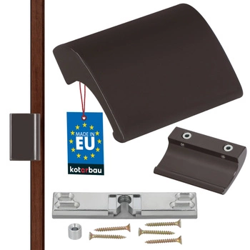 Závor balkónový úchyt dvere zámok palivový hliníkový - Farba tmavohnedá