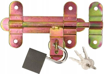 Garážová brána 150 mm obojstranná skrutka s visiacim zámkom na bránu