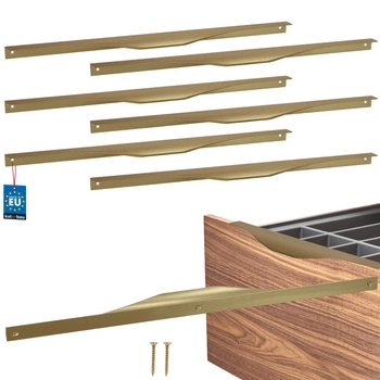 Úchyt nábytkový hliníkový zlatý mat 416/436 mm sada 6 ks.