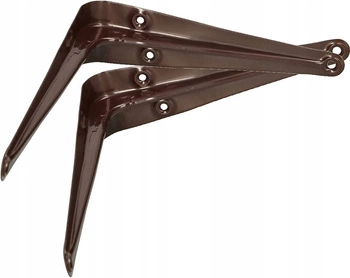 Lomená podložka na poličku podpera 15x12,5 cm 2 ks - Farba hnedá