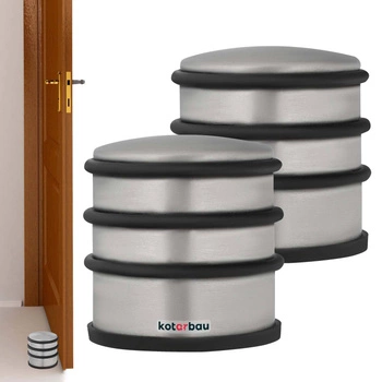 Voľne stojaci dverový nárazník platina 7 cm  sada 2 ks.