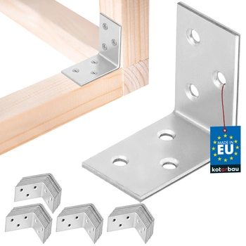 Tesársky uholník nerezový pozinkovaný 40x40x25 mm sada 50 ks.