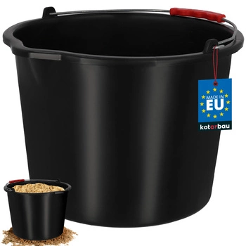 Vedro stavebné hospodárske s výlevkou 12 l čierne
