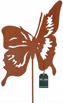 Figúrka motýľa kovový ornament záhrada hrdza
