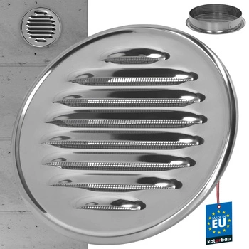 Vetracia mriežka z nehrdzavejúcej ocele s okrúhlymi okami fi 150 mm