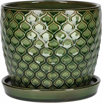 Keramický kvetináč s podstavcom ⌀17 cm