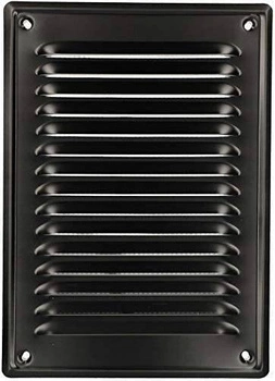 Komínová vetracia mriežka so sieťkou 230x165 čierna