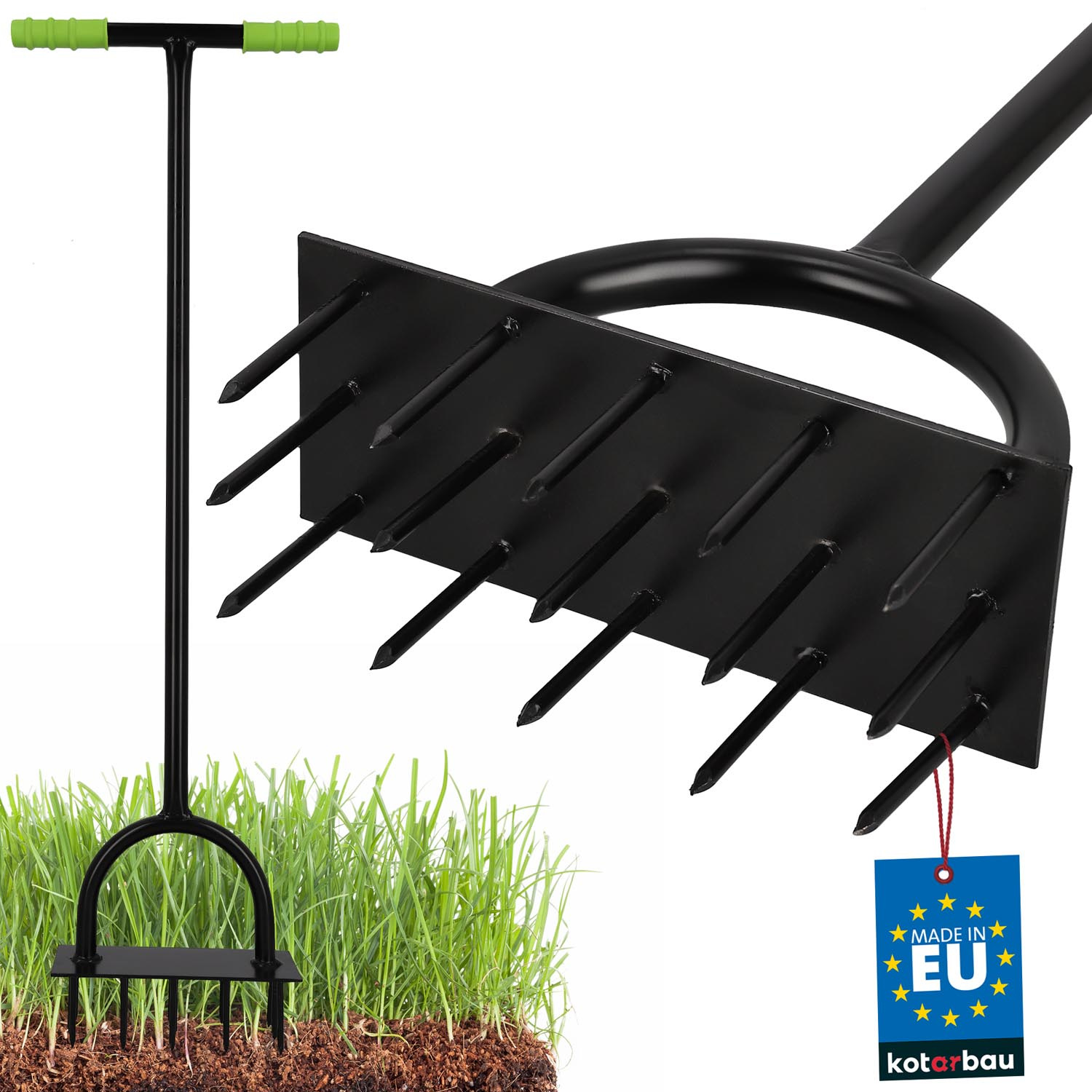 Ručný prevzdušňovač trávy trávnika pôdy 25 cm