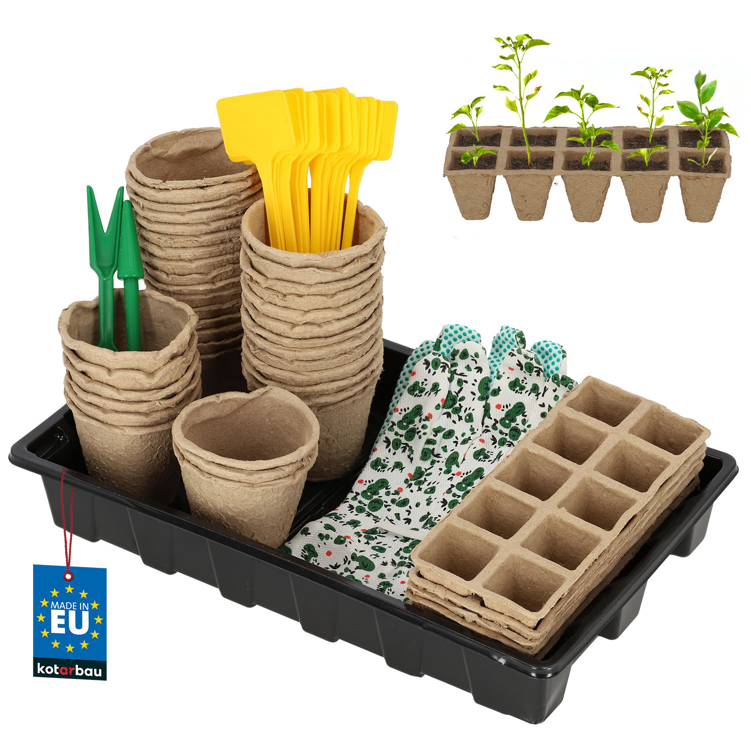 Rašelinové kvetináče pre sadenice sada