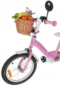 Mini prútený košík na riadidlá bicykla