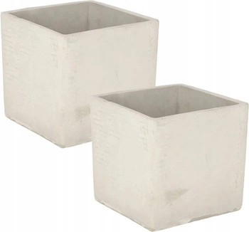 Sada 2 betónových kvetináčov - 17 cm