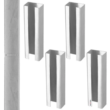 Spojka pre predĺženie plotového stĺpika pozinkovaná 55x35 mm sada 4 ks.